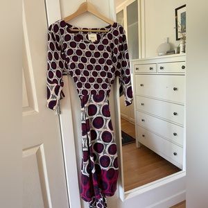 Anthropologie Patterned Silk Dress
